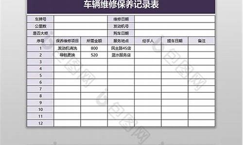 汽车维修记录表(汽车维修记录表1000字)(图1)